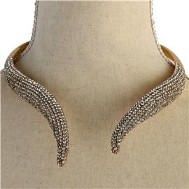 Rhinestones Pave Choker