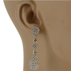 Rhinestone Teardrop Dangling Earring