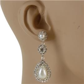 Rhinestone Pearl Earring