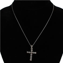 Cubic Zirconia Cross Necklace