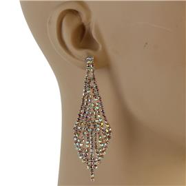 Rhinestones Fringed Earring