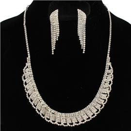 Rhinestones Bridal Necklace Set