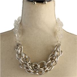 Link Chain Necklace Set