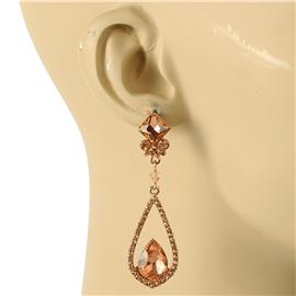 Crystal Tear Square Earring