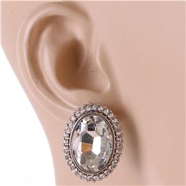 Crystal Oval Earring