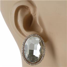 Crystal Oval Earring