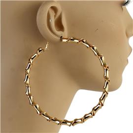 90mm Metal Twisted Hoop Earring