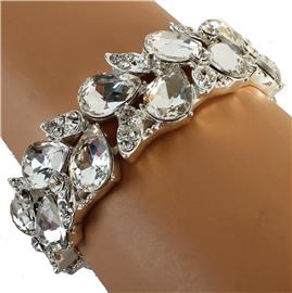 Crystal Tear-Leaves Bracelet