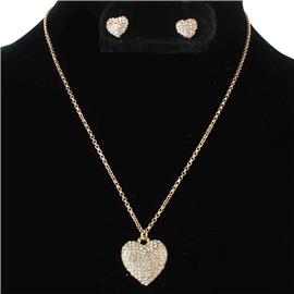 Rhinestone Heart Necklace