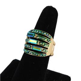 Crystal Layereds Rectangle Stretch Ring