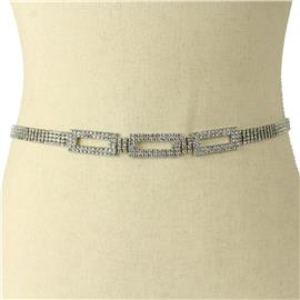 Rhinestones Rectangle Belt