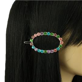 Crystal Oval Hair Pin