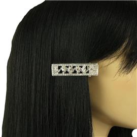 Rhinestones Rectangle Hair Clip