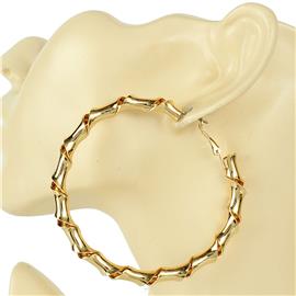 70mm Metal Twisted Hoop Earring