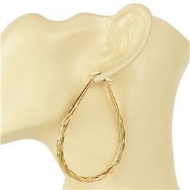 Metal Tear Hoop Earring