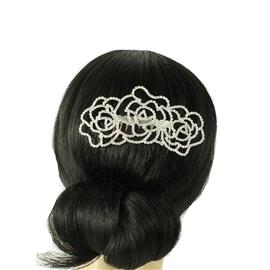 Rhinestones Swirl Flower Hair Comb