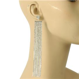 Rhinestones Long Earring