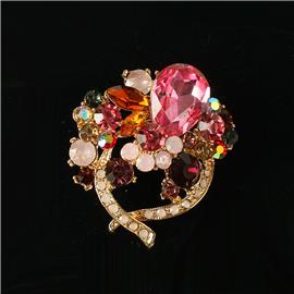 Crystal Tear Brooch