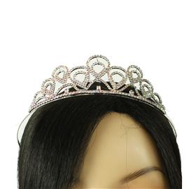 Rhinestones Swirl Teardrop Tiara