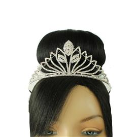 Rhinestones Casting Leaves Tiara