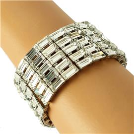 Crystal Rectangle Stretch Bracelet