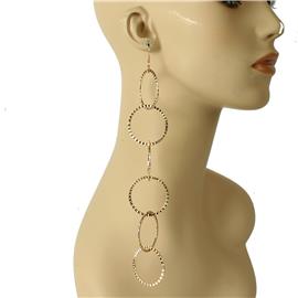 Metal Long Round Earring