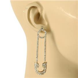 Hook Pin Stones Earring