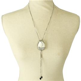 Cocoon Flower Slide Long Necklace