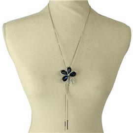 Swril Flower Slide Long Necklace