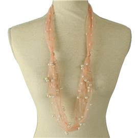 Fashion Long Laces Pearls Necklace