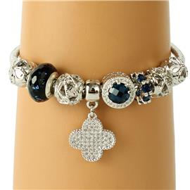 CZ Charms Clover Bracelet