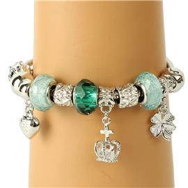 CZ Charms Crown Bracelet