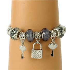 Charms Lock Bracelet