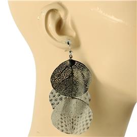 Stainless Steel Leaves Long Earring