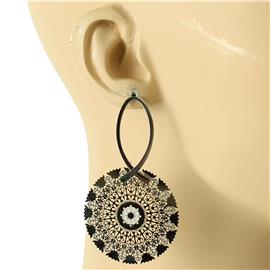 Stainless Steel Dangling Round Earring