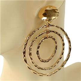 Metal Multi Circlo Clip On Earring