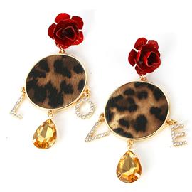 Animal Print Love Earring