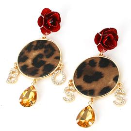 Animal Print Boss Earring