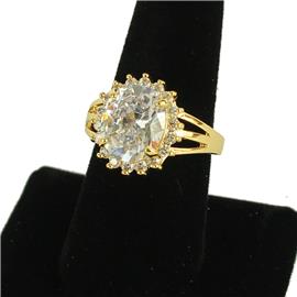 CZ Oval Ring Size 7