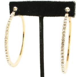 50mm Rhinestones Hoop Earring