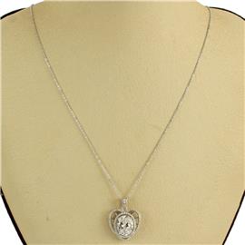 CZ Pendant Heart Necklace