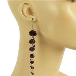 Long Crystal Beads Earring