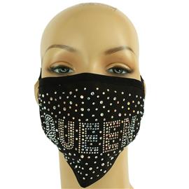 Fashion Rhinestones Queen Faces Mask