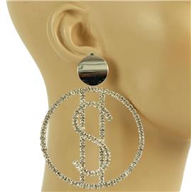 Rhinestones $ Round Earring