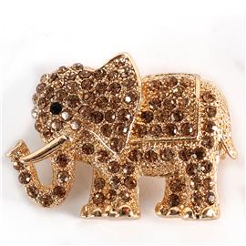 Crystal Casting Elephant Brooch