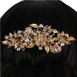 Rhinestones Flower Hair Comb