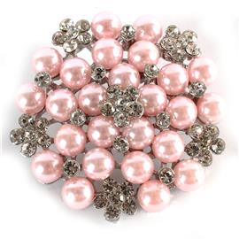 Pearl Round Brooch