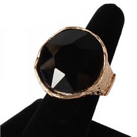 Metal Stones Stretch Ring