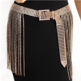 Rhinestones Fringeds Skirt Belt