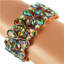 Crystal Teardrop Stretch Bracelet